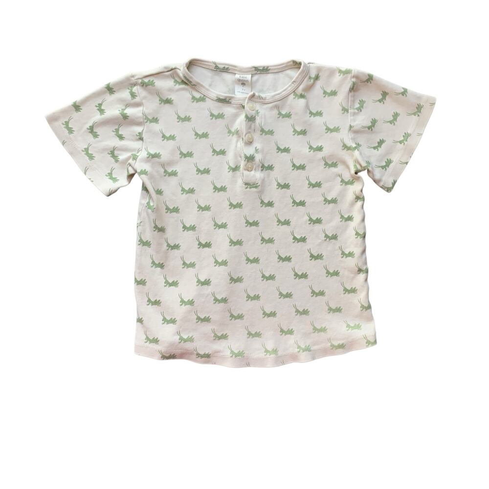 Kate Quinn Organic Cotton Grasshopper Henley Shirt